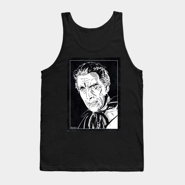 DRACULA (1958)  (Black and White) Tank Top by Famous Weirdos